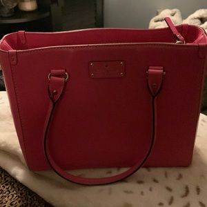 Kate Spade tote in unique hot pink